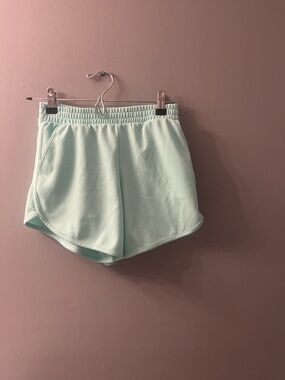 ROMWE Light Mint Athletic Shorts
